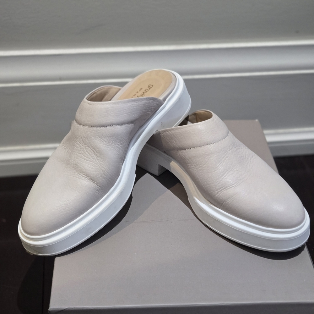 Greige Gravity Pope Italian Made Clogs/Mules